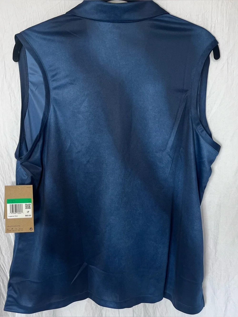 Nike Golf Victory Dri-FIT Womens XL Sleeveless Polo Shirt Mystic Navy Blue NWT